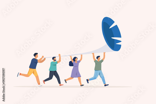 Teamwork and effort concept