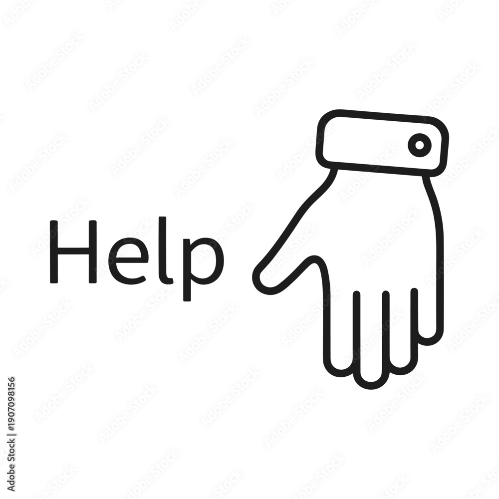 Obraz premium Help Hand Icon