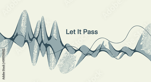 Sound wave with text overlay for music or podcast concept, audio waveform illustration Isolated on transparent background, png