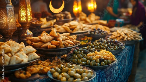 Delicious Assorted Food Items At A Festive Market