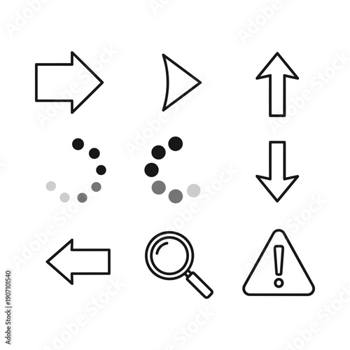 Set of Simple Navigation Icons
