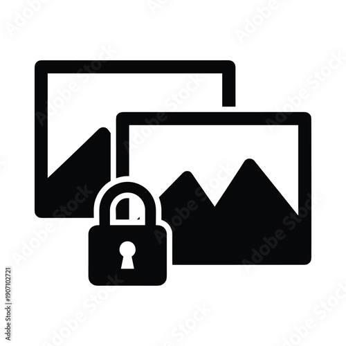Secure Image Protection Icon