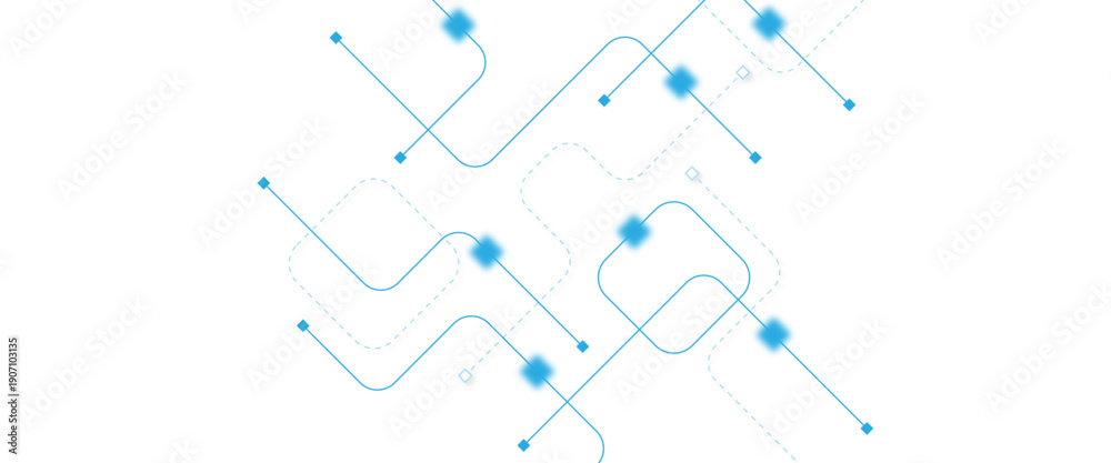 Obraz premium Abstract futuristic technology background. Technology background with crossed lines and dots.