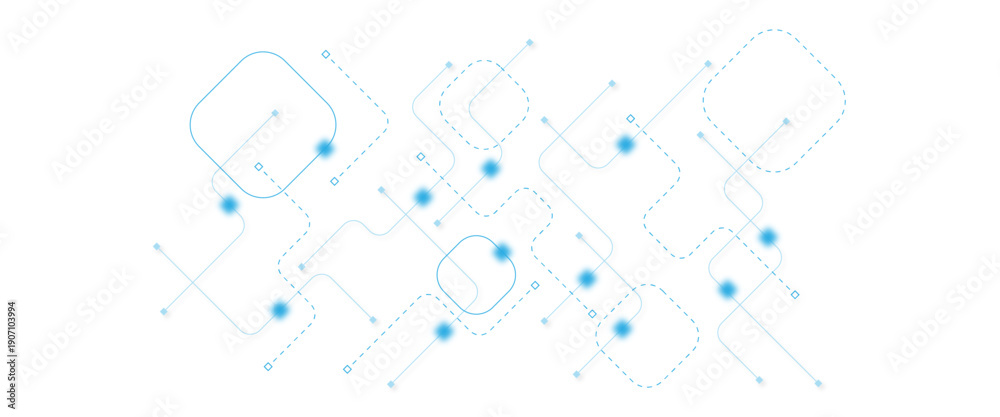 Fototapeta premium Abstract futuristic technology background. Technology background with crossed lines and dots.