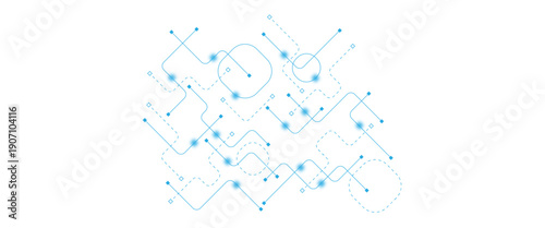 Abstract futuristic technology background. Technology background with crossed lines and dots.