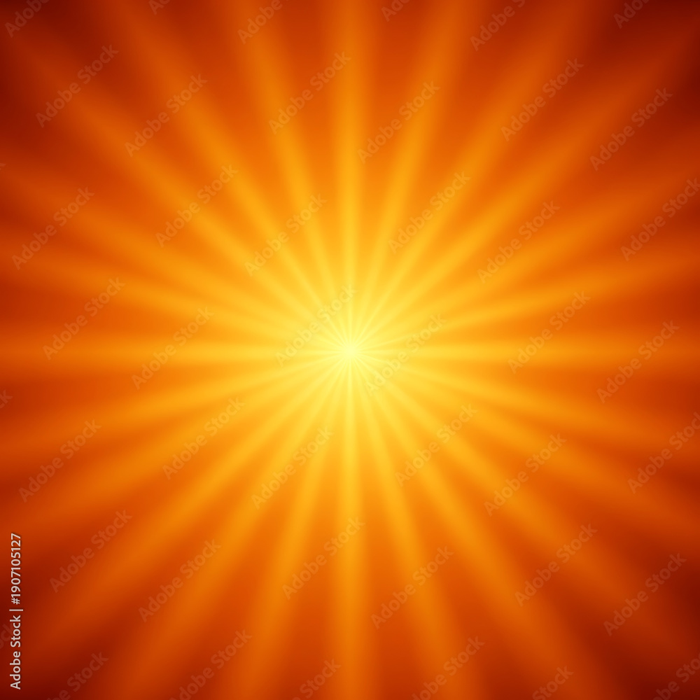 Obraz premium A bright and vibrant sunburst of light with warm orange hues