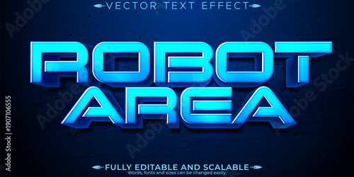 Robot area neon signage in dark background