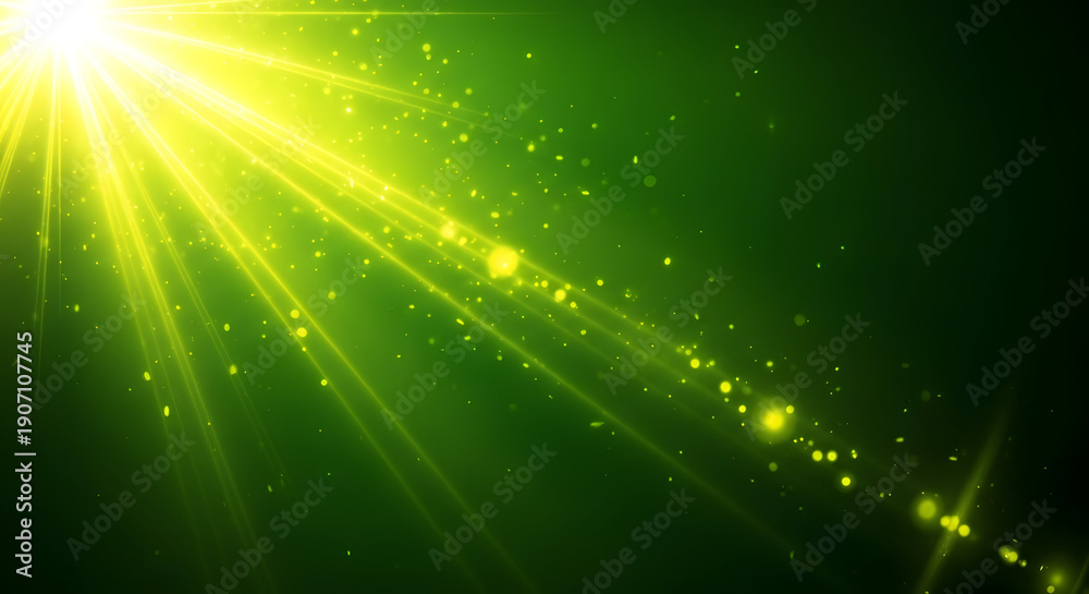 Fototapeta premium St patrick's day green light beam background
