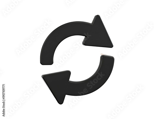 Free Download Black circular arrows forming a continuous loop - GFXLoad