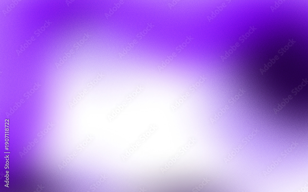 Fototapeta premium Aesthetic element of transparent blurred purple wave smooth gradient frame with grainy noise texture