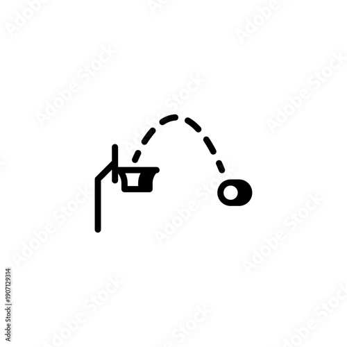 Basketball player throwing ball icon