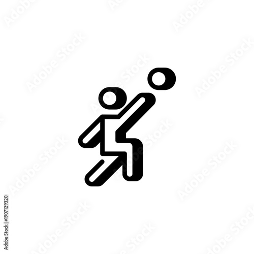 Basketball player throwing ball icon