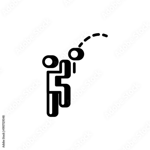 Basketball player throwing ball icon