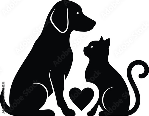 A comprehensive collection of various wild and domestic animal silhouettes and icons designed for educational materials and graphic design projects.