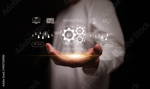 Canvas-taulu Marketing automation concept
