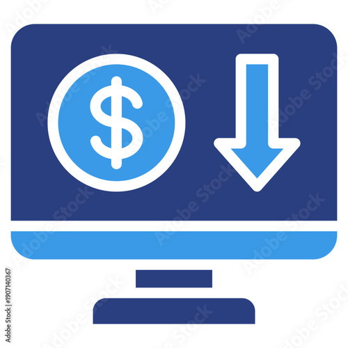 Online Income  Icon Element For Design
