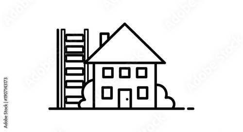 
house construction, home build, construction icon, building process, ladder house, repair house, renovation home, construction vector, builder icon, house outline, architecture icon