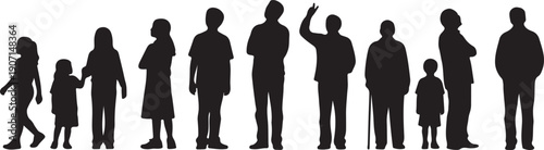 Elephant silhouette. a set of elephant silhouettes