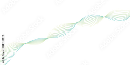 Vector wave lines flowing dynamic colorful  isolated on white background for concept of  digital, communication, science, music