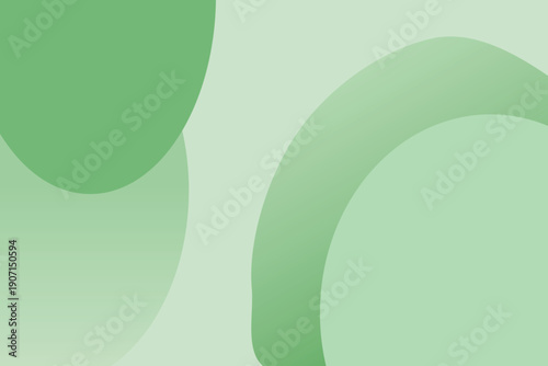 Abstract background in calm green tones, smooth organic shapes and soft gradients, minimalist and modern design.eps