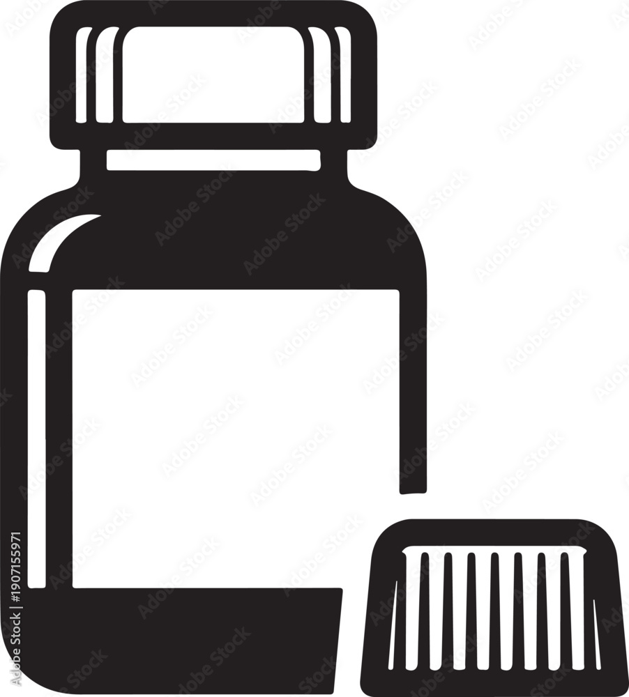 Fototapeta premium 40 Medicine Bottle Icon Silhouette Bundle