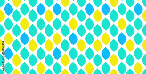 Lemons Seamless pattern. Citrus repeating background. Summer Fruit Backdrop. 
