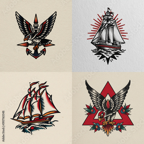 Classic Sailor Tattoo idea sketch
