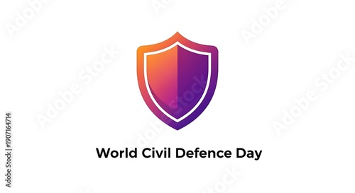 Free Download World Civil Defence Day Shield Icon Design. - GFXLoad