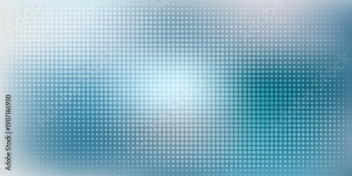 Blue Dot Pattern Background With Halftone Texture And Soft Light Gradient EPS10