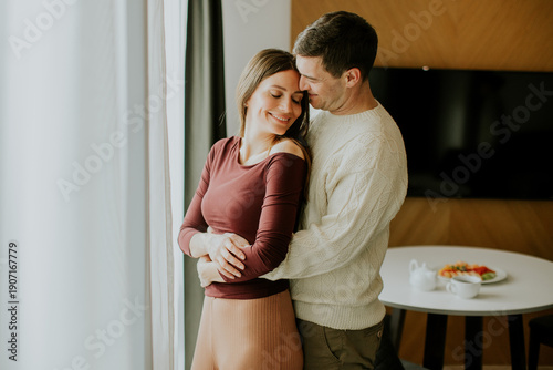 Couple enjoying a quiet mom...