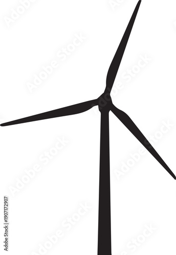 Wind turbine generator for renewable energy source illustration vector graphic