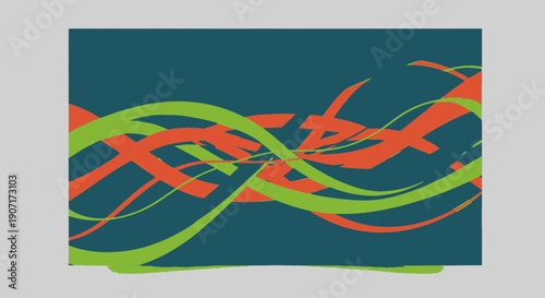 Abstract Colorful Swirling Lines and Shapes.