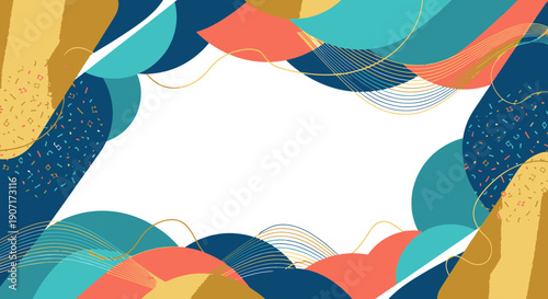 Abstract Colorful Shapes and Patterns Design.