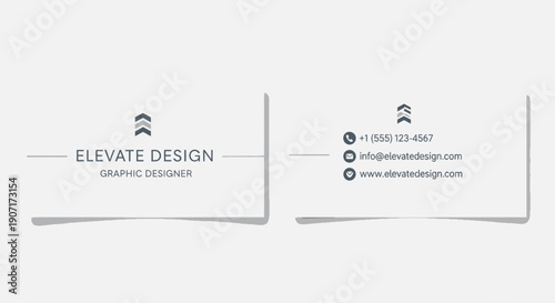 Business Card Design with Elevate Design Logo.