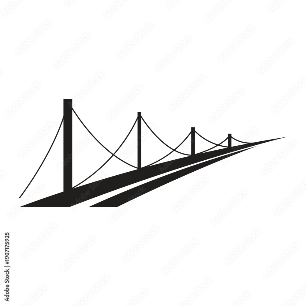 Obraz premium Bridge Logo Template Icon