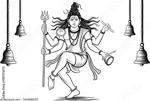 Cartoon vector illustration of a warrior knight on a horse and a woman statue of justice holding a sword as a silhouette drawing sketch art