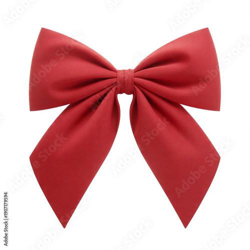 red bow isolated on white