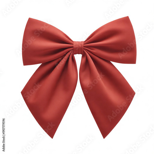 red bow isolated on white