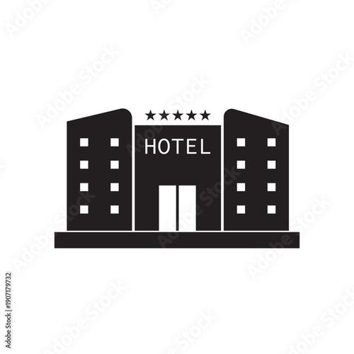 hotel icon design element for website and app ui design projects