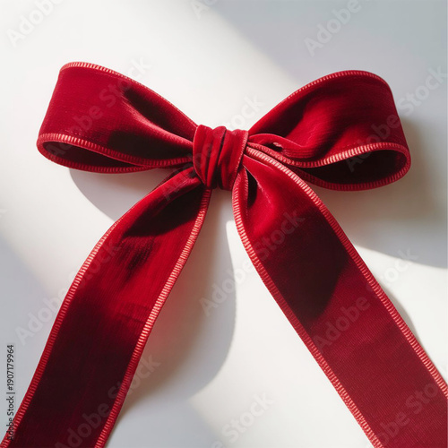 red bow on a black background