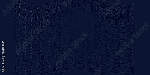 Abstract blue dotted wave background vector with smooth gradient flow modern technology texture for data visualization digital network wallpaper and corporate design use