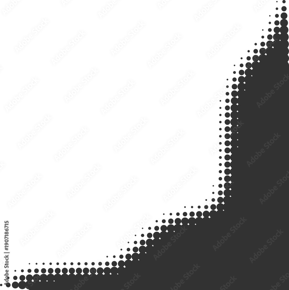 Fototapeta premium Dynamic gradient halftone dots forming smooth abstract texture. Modern background element for graphic and digital design.