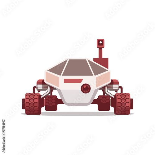 Mars rover icon logo flat vector design