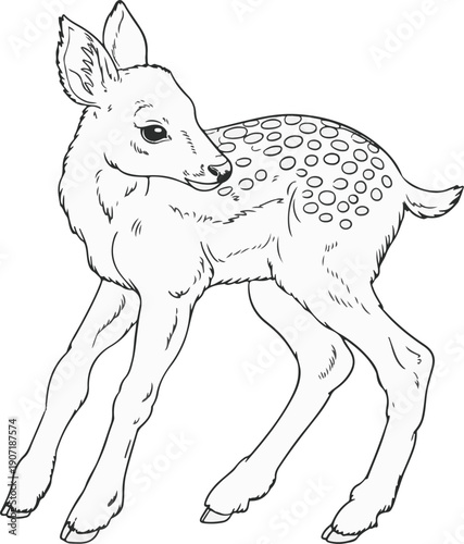 sketch of a deer