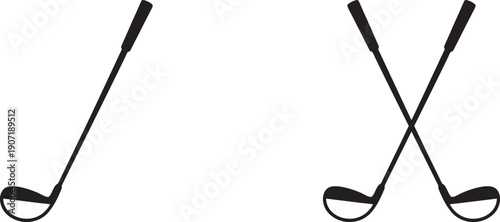 Golf club icon vector set, golf stick vector  illustration, golf symbol, golfing logo on a white background