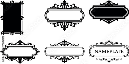 Vintage ornamental frame collection for luxury wedding invitations