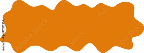 Organic fluid blob with irregular wavy smooth flowing form. Dynamic abstract element for modern design compositions.