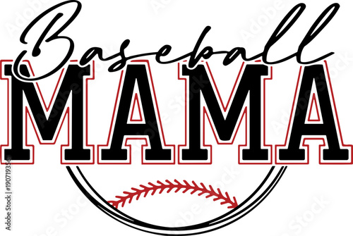 Sticker Baseball Mama SVG PNG, Baseball Mom Svg, Baseball Svg, Sports Mom Svg, baseball