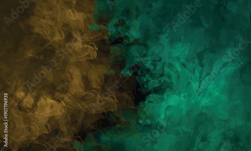 Mysterious abstract cloudscape filled with flowing smoke patterns