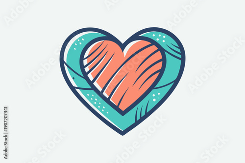 Love and valentine heard icon